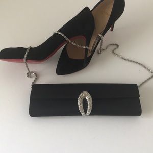 RODO Black Satin Clutch
